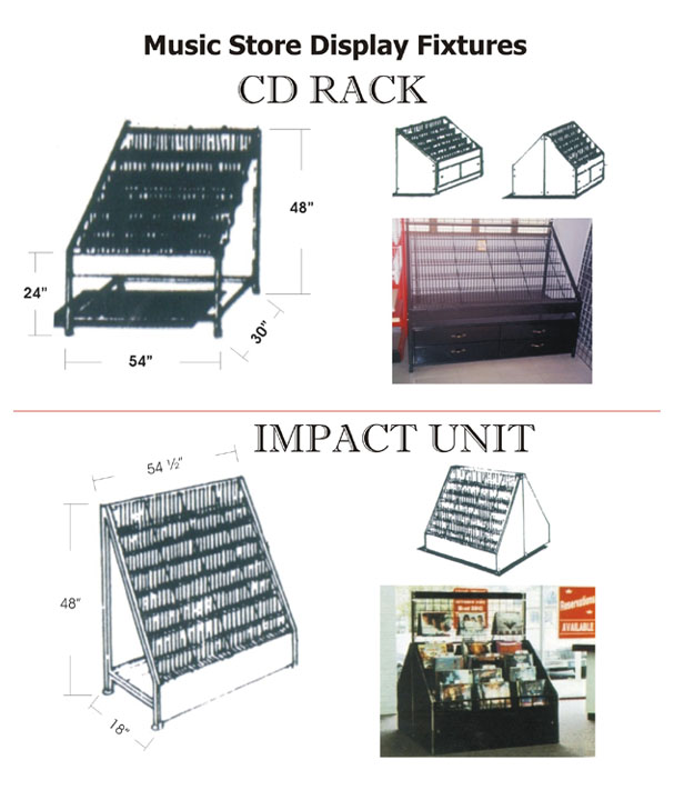 Music Store Display Fixtures - CD Rack / Impact Unit